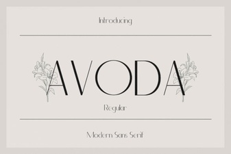 Avoda Font: Elegant Design for Modern Projects