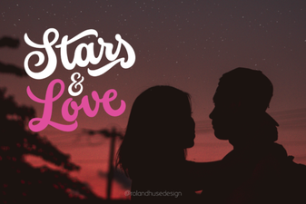 Stars & Love Font Design Ideas & Free Download